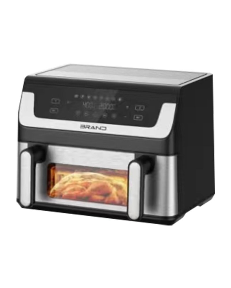 Newest Air Fryer Large, Black, 8 in 1 Touch Screen, Visible Window, 2400W.